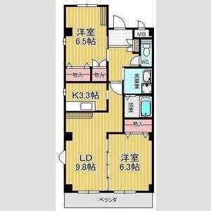 2LDK 間取り図