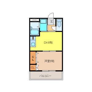 1DK 間取り図