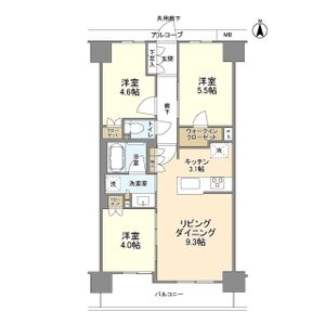 3LDK 間取り図