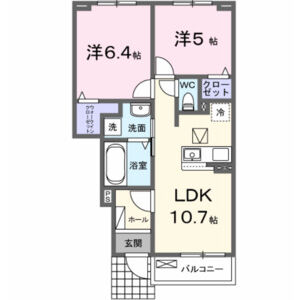 2LDK 間取り図