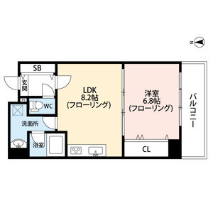 1LDK 間取り図