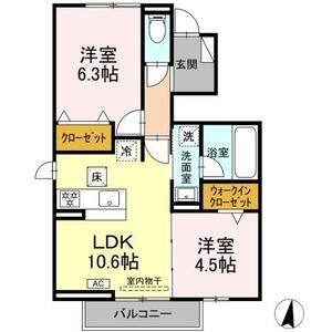 2LDK 間取り図