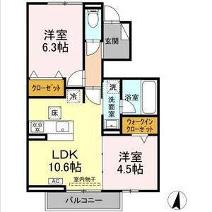 2LDK 間取り図
