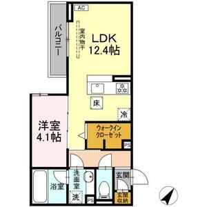 1LDK 間取り図
