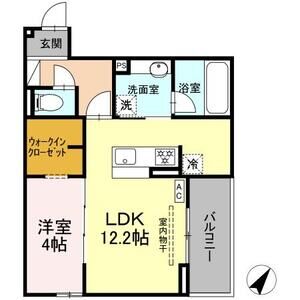1LDK 間取り図