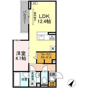 1LDK 間取り図