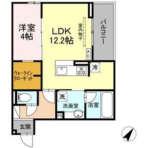1LDK 間取り図