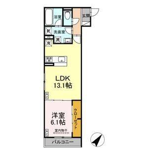 1LDK 間取り図