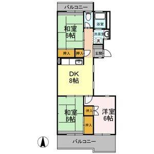 3DK 間取り図