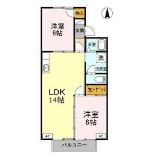 2LDK 間取り図
