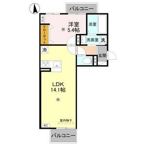 1LDK 間取り図