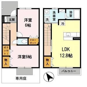 2LDK 間取り図