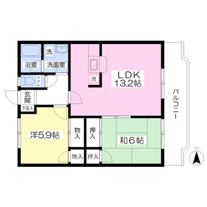 2LDK 間取り図