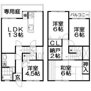 4LDK 間取り図