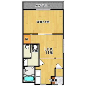 1LDK 間取り図