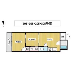 2DK 間取り図
