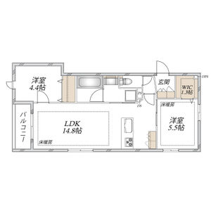 2LDK 間取り図