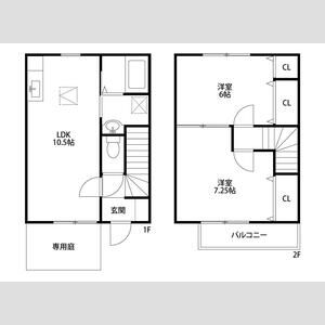 2LDK 間取り図