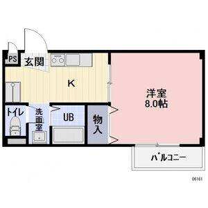 1K 間取り図