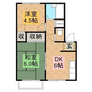 2DK 間取り図