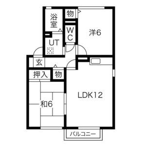 2LDK 間取り図