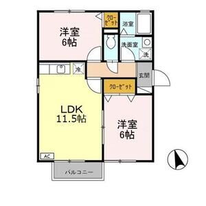 2LDK 間取り図