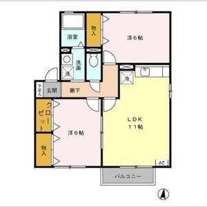 2LDK 間取り図