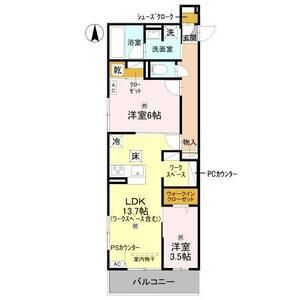 2LDK 間取り図