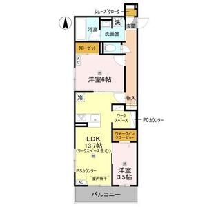 2LDK 間取り図