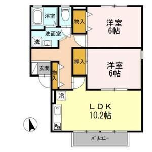2LDK 間取り図