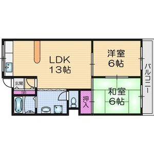 2LDK 間取り図