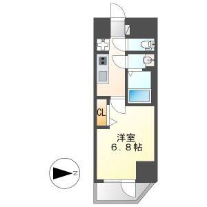 1K 間取り図