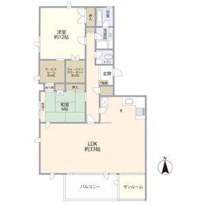 2LDK 間取り図