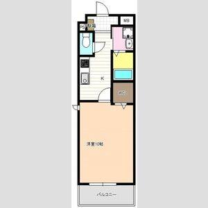 1K 間取り図