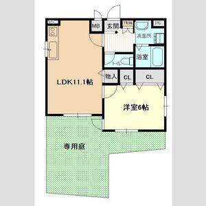 1LDK 間取り図