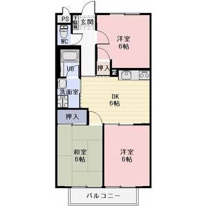 3DK 間取り図