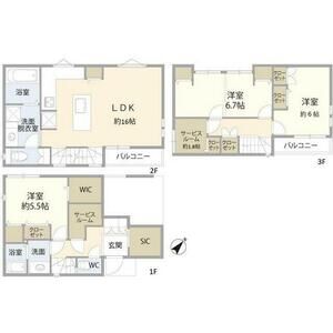 3LDK 間取り図