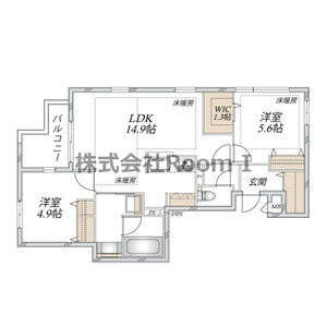 2LDK 間取り図