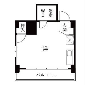 ワンルーム 間取り図