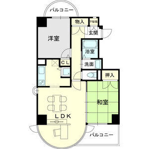 2LDK 間取り図