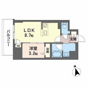 1LDK 間取り図