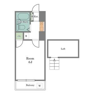1K 間取り図