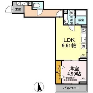 1LDK 間取り図