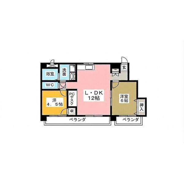3DK 間取り図