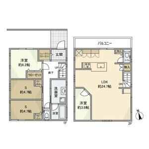 2LDK 間取り図