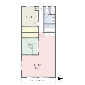 2LDK 間取り図