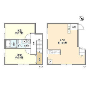 2LDK 間取り図