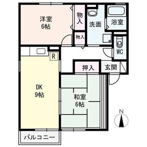 2DK 間取り図