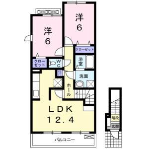 2LDK 間取り図