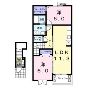 2LDK 間取り図